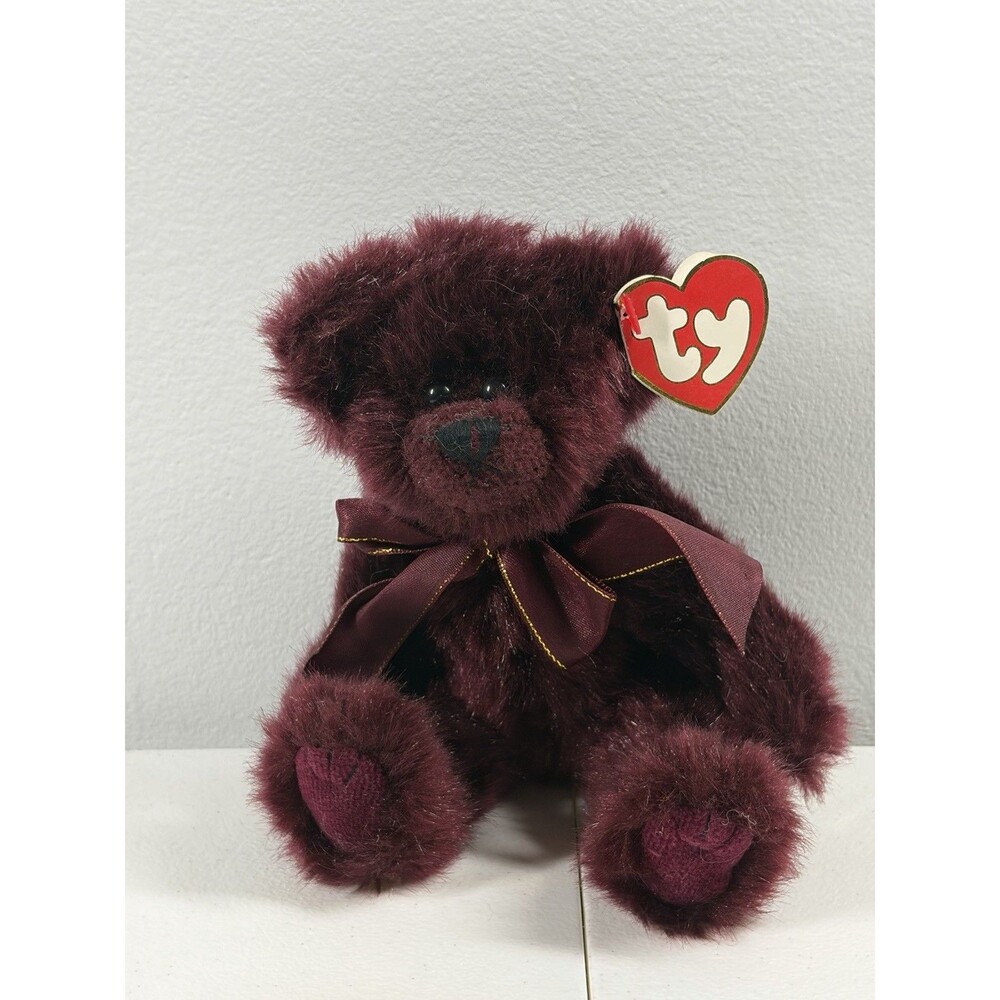 Ty Attic Treasures Collection "Beargundy" the Bear, 1999, #6205, 8.5 in., Mint!